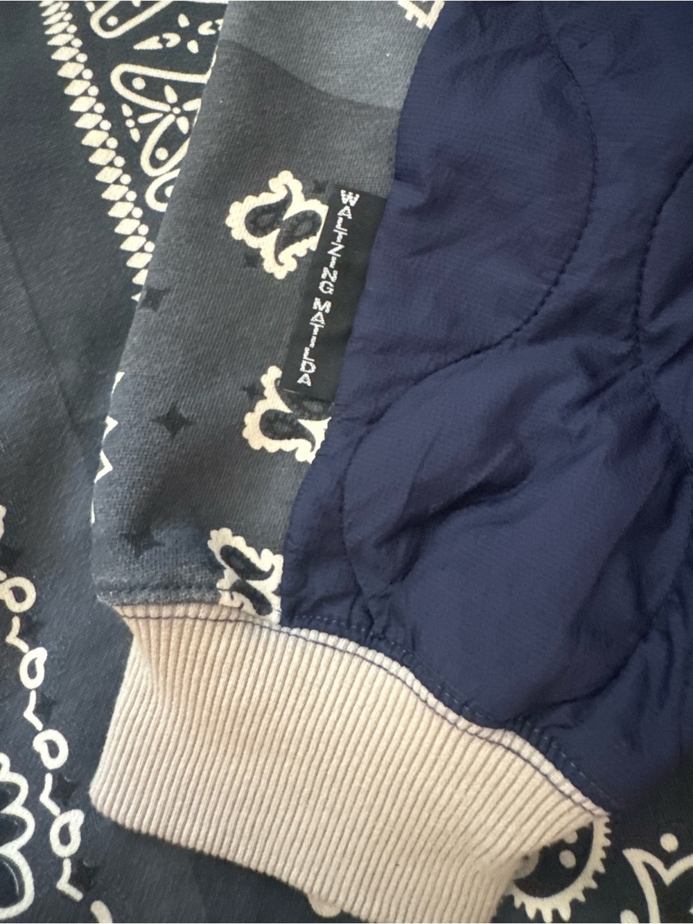 Kapital Waltzing Matilda Bandana Bivouac Quilted Crewneck Sweatshirt Size 3 - Picture 9 of 13